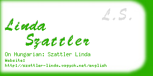 linda szattler business card